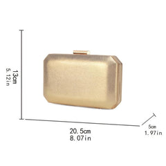 Glitter Evening Box Bag Small Clutch Purse for Party & Wedding