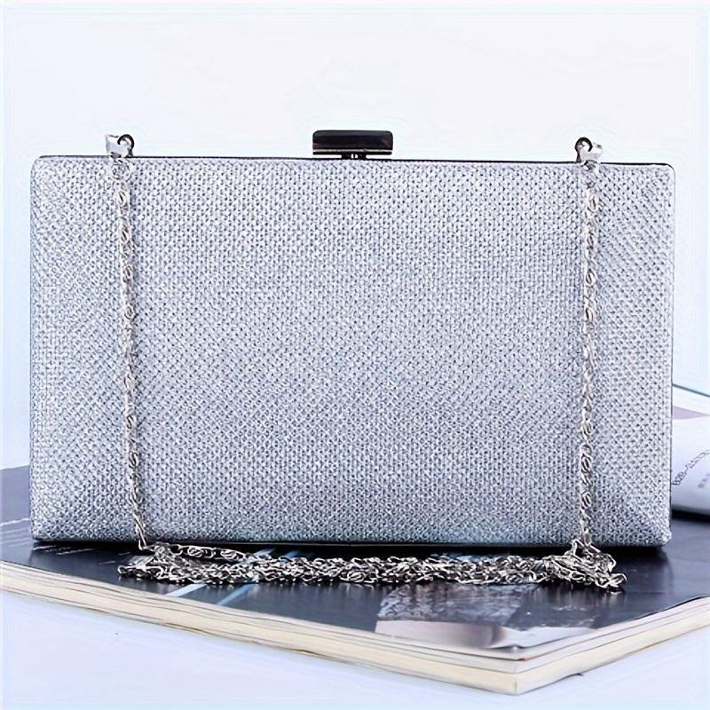 Glitter Evening Bag Chain Clutch Purse for Wedding Prom