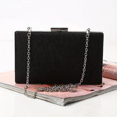 Glitter Evening Bag Chain Clutch Purse for Wedding Prom