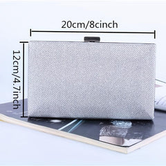Glitter Evening Bag Chain Clutch Purse for Wedding Prom