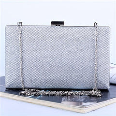 Glitter Evening Bag Chain Clutch Purse for Wedding Prom