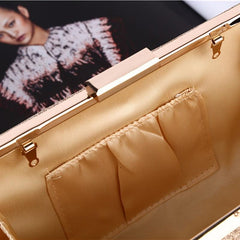 Glittery Pearl Flower Clutch Purse for Wedding Party