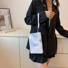Tie Dye Print Clutch Bag Stylish Shoulder Bag