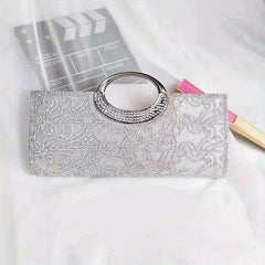 Flower Embroidery Evening Bag Vintage Clutch Purse For Banquet Wedding