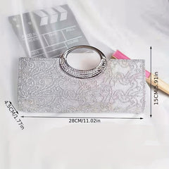 Flower Embroidery Evening Bag Vintage Clutch Purse For Banquet Wedding
