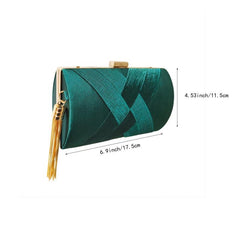 Tassel Glam Evening Clutch Bag For Party & Wedding