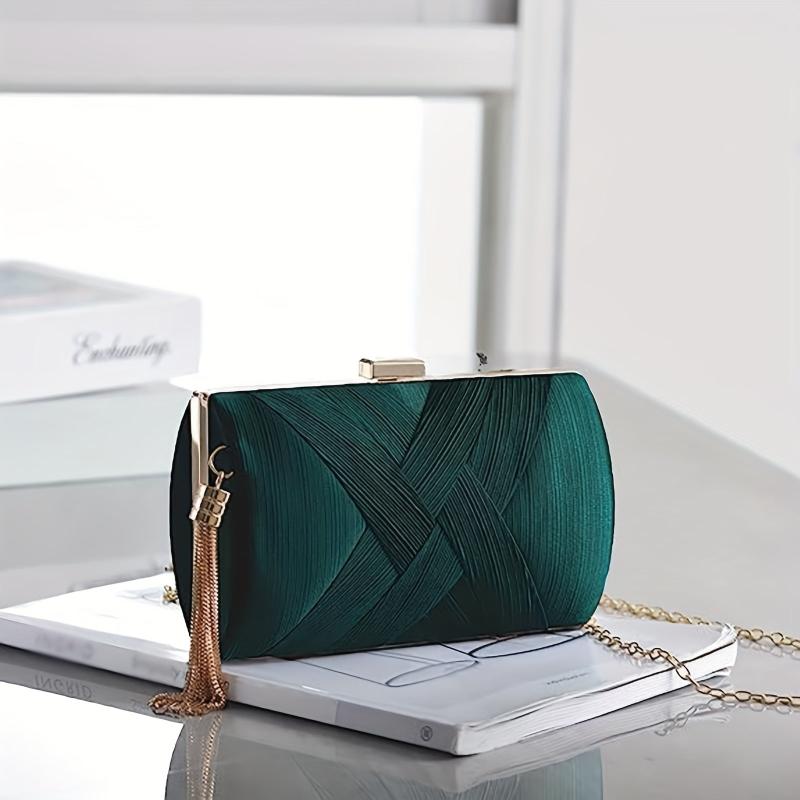 Tassel Glam Evening Clutch Bag For Party & Wedding