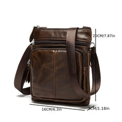 Men's Leather Business Crossbody Bag