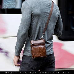 Men's Leather Business Crossbody Bag