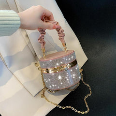 Glitter Rhinestone Evening Box Bag Mini Handbags For Party Wedding