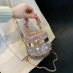 Glitter Rhinestone Evening Box Bag Mini Handbags For Party Wedding
