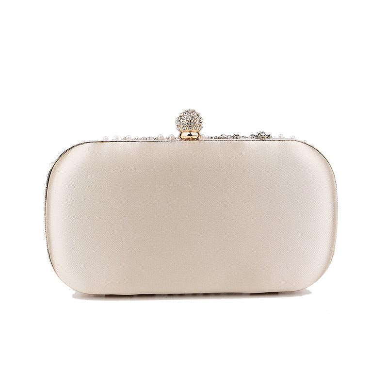 Rhinestone Embroidery Wedding Clutch Beaded Evening Purse Handbag