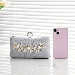Metal Chain Clutch Shiny Evening Bag