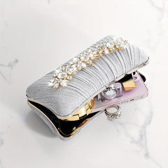 Metal Chain Clutch Shiny Evening Bag