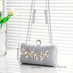 Metal Chain Clutch Shiny Evening Bag