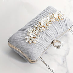 Metal Chain Clutch Shiny Evening Bag