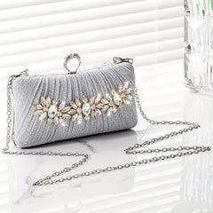 Metal Chain Clutch Shiny Evening Bag