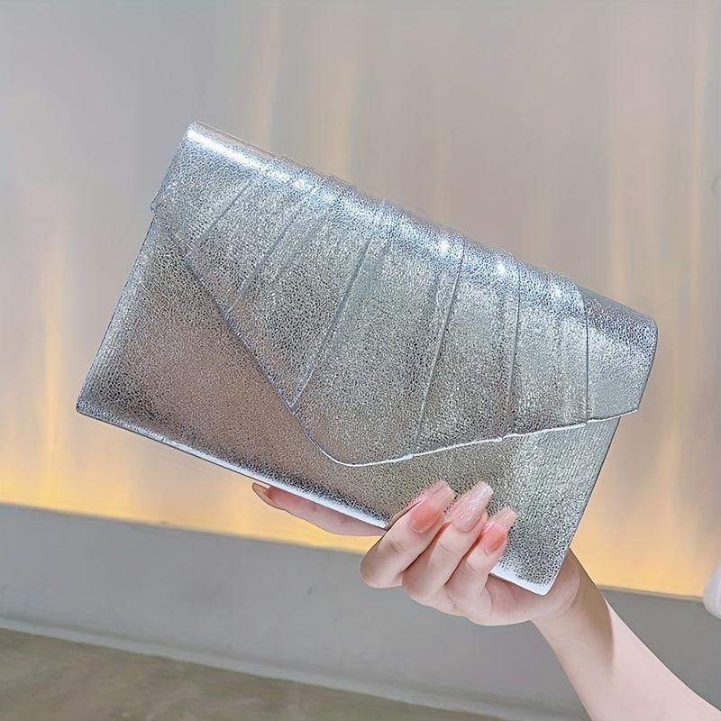 Pleated Envelope Evening Clutch Bag Wedding Party Prom Handbag
