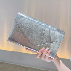 Pleated Envelope Evening Clutch Bag Wedding Party Prom Handbag