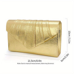 Pleated Envelope Evening Clutch Bag Wedding Party Prom Handbag