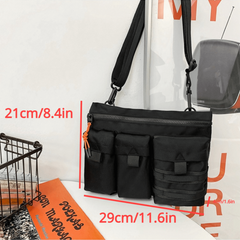 Men's Nylon Casual Crossbody Bag Shoulder Bag for Hiking Running Cycling