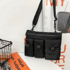 Men's Nylon Casual Crossbody Bag Shoulder Bag for Hiking Running Cycling
