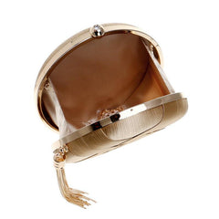 Braided Round Bag Clutch for Party Evening Dinner