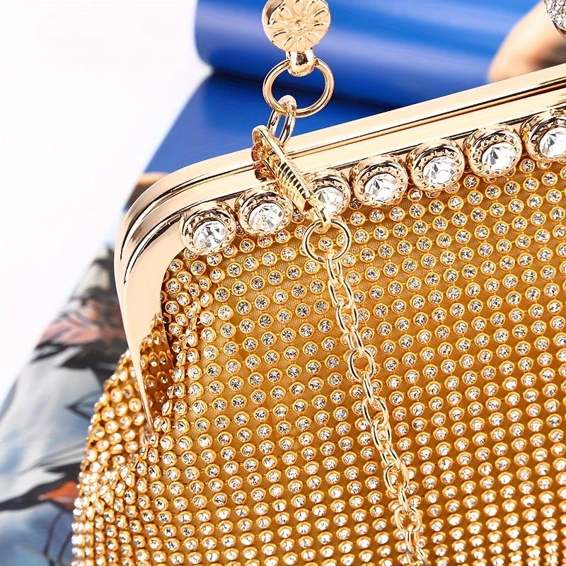 Glitter Rhinestone Evening Bag Dinner Clutch Purse For Wedding Party