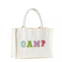 Chenille Letter Pattern Tote Bag Shoulder Bag All Match Shopper Storage Bag