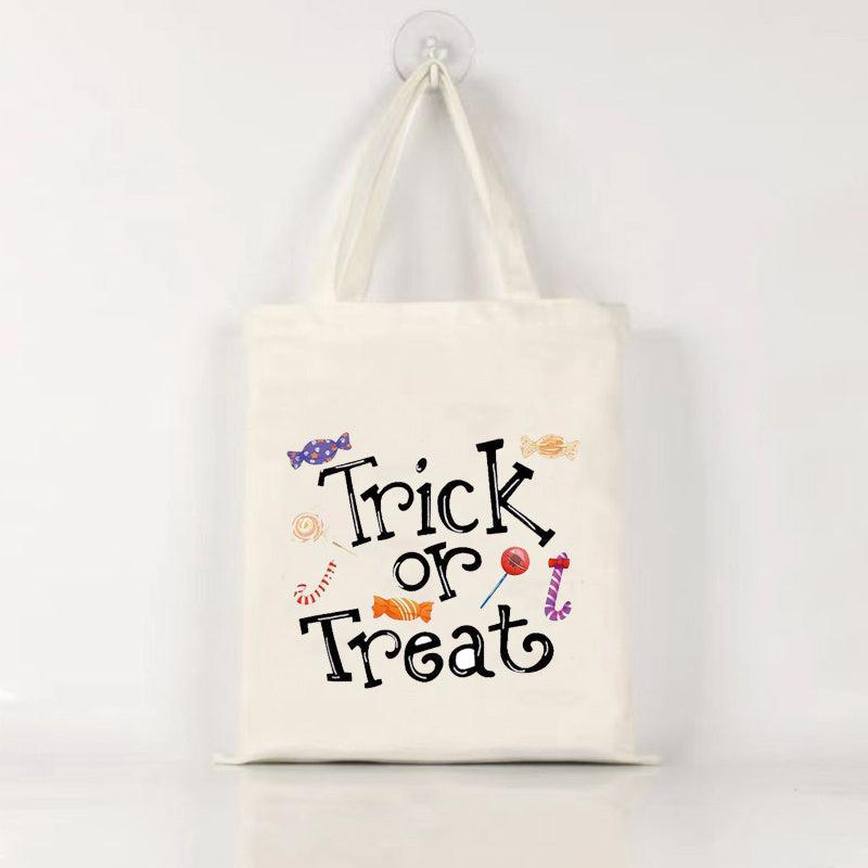 Halloween Ghost Skull Print Gift Bag Trick Or Treat Candy Bags