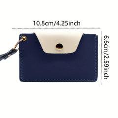 Colorblock Card Case Slim Credit Card Holder Coin Purse