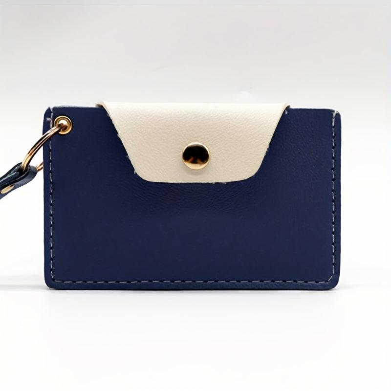 Colorblock Card Case Slim Credit Card Holder Coin Purse