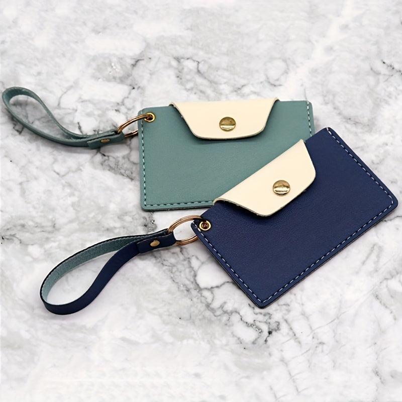 Colorblock Card Case Slim Credit Card Holder Coin Purse
