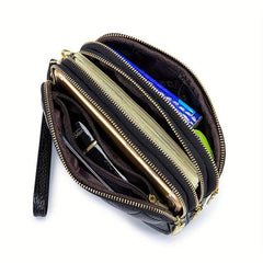 Argyle Pattern Clutch Wallet with Zipper Coin Purse