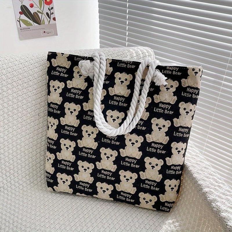 Butterfly Embroidery Tote Bag Large Capacity Retro Shoulder Handbag