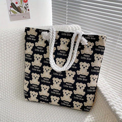 Butterfly Embroidery Tote Bag Large Capacity Retro Shoulder Handbag