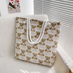 Butterfly Embroidery Tote Bag Large Capacity Retro Shoulder Handbag