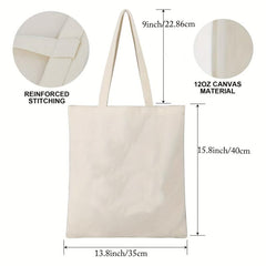Jack o' lantern Pattern Canvas Shoulder Bag Halloween Storage Bag