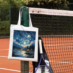 Night Star Pattern Canvas Handbag Large Shopping Bag All Match Storage Bag