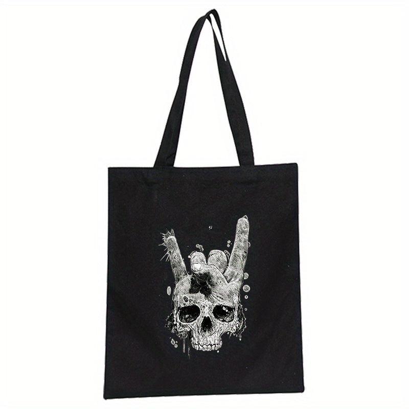Halloween Cartoon Printing Canvas Bag Skull Ghost Elf Shoulder Bag
