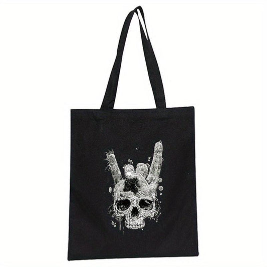 Halloween Cartoon Printing Canvas Bag Skull Ghost Elf Shoulder Bag