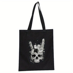 Halloween Cartoon Printing Canvas Bag Skull Ghost Elf Shoulder Bag