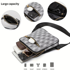 Men's Women's Single Shoulder Bag Vertical Crossbody Bag Thin Bag