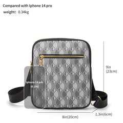 Men's Women's Single Shoulder Bag Vertical Crossbody Bag Thin Bag