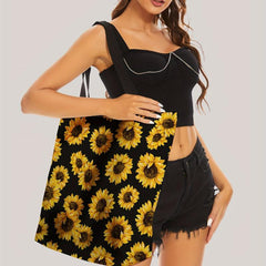 Sunflower Print Tote Bag Beach Shoulder Bag