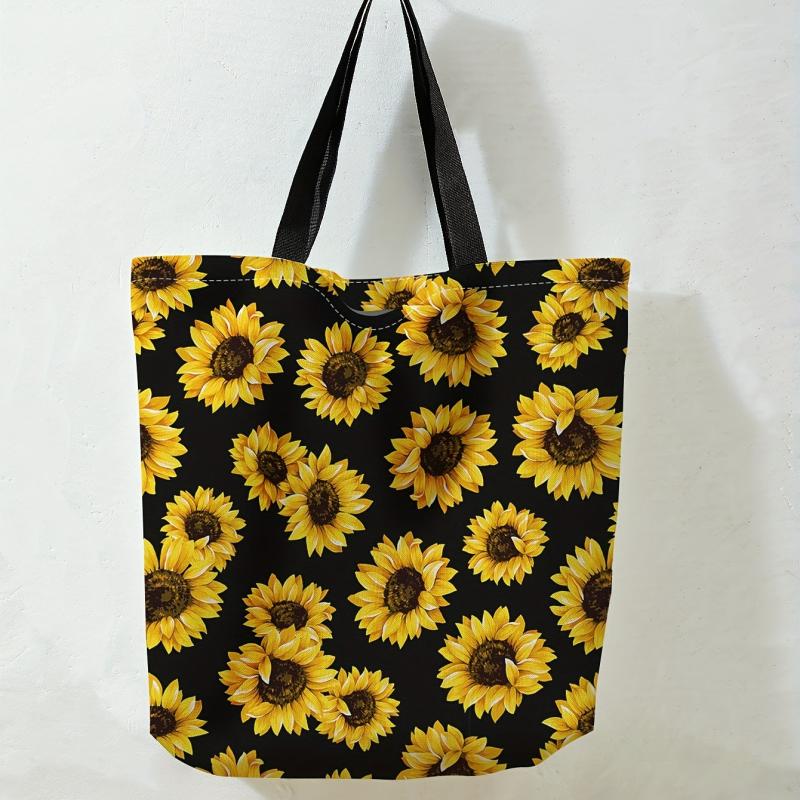 Sunflower Print Tote Bag Beach Shoulder Bag