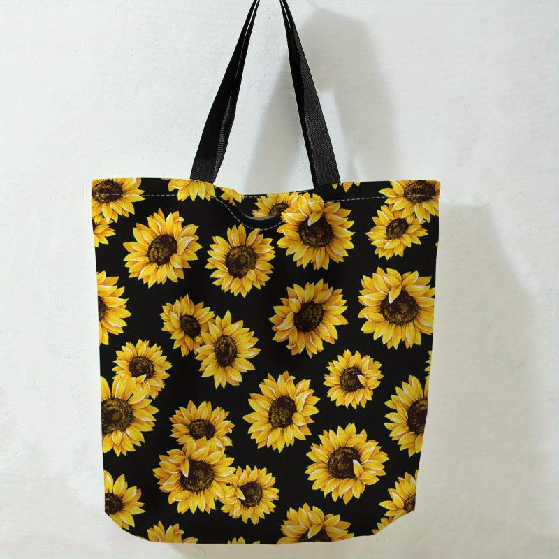 Sunflower Print Tote Bag Beach Shoulder Bag