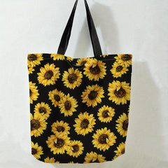 Sunflower Print Tote Bag Beach Shoulder Bag
