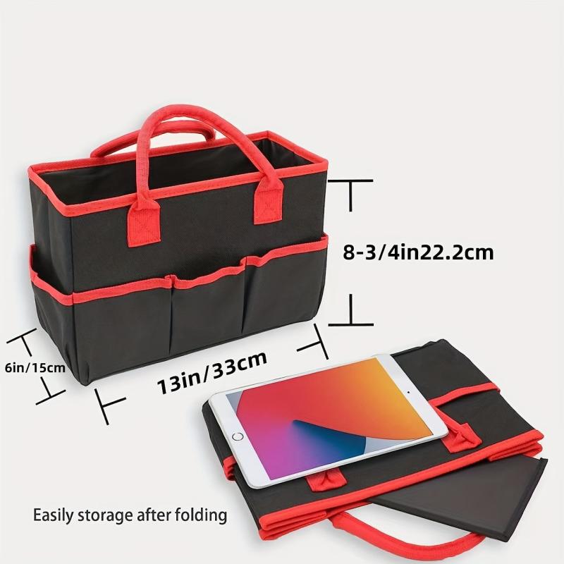 Canvas Teacher Tote Bag with Storage Pocket