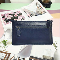 Minimalist Slim Shoulder Bag Solid Zipper Coin Purse